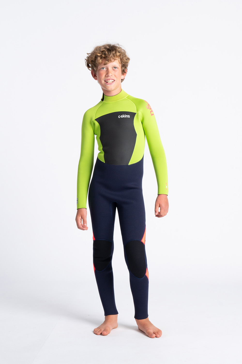 Kids legend 43 stmr bz slate lime flo red-front