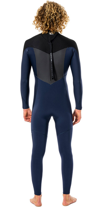 2021 Rip Curl Mens Dawn Patrol Warmth 53mm Back Zip Wetsuit WSM9FM - Navy back.350x700