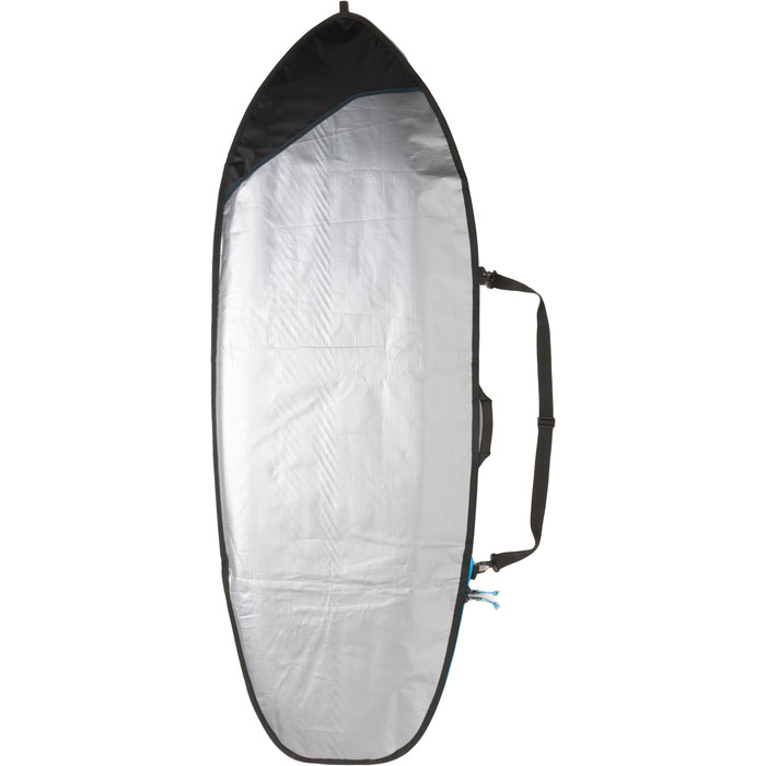 44121-2023 Bulldog Essentials Fish Surfboard Bag BDBBEF - Grey Cyan- Back.700x700